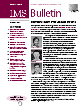 IMS Bulletin 51(8) cover image