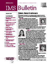 IMS Bulletin 54(8) cover image