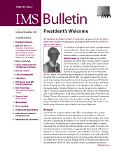 IMS Bulletin 40(7) cover image