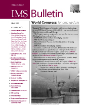 IMS Bulletin 41(2) cover image